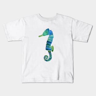 Watercolor seahorse Kids T-Shirt